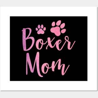 Boxer Mom, Cute Boxer Lover Dog Owner Posters and Art